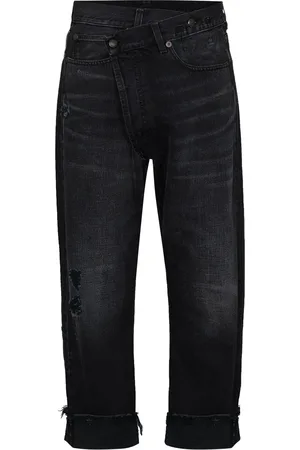 R13 Jeans mit asymmetrischem Bund