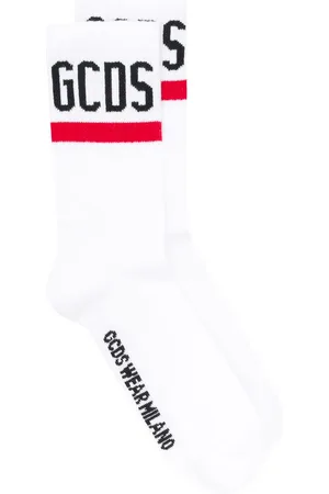 GCDS Gerippte Socken mit Logo