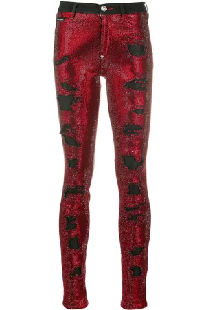 Philipp Plein Skinny-Jeans mit Kristallen