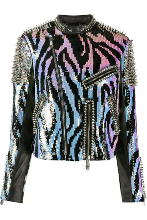 Philipp Plein Klassische Bikerjacke