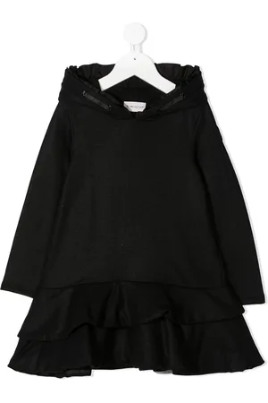 Moncler Kapuzenkleid mit Volant-Saum