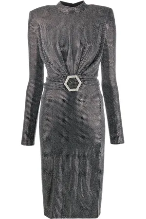 Philipp Plein Langes Kleid mit Kristallen