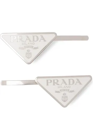 Prada 2er-Set Haarspangen mit Triangel-Logo