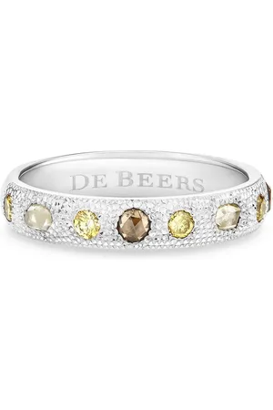 De Beers 18kt Weißgoldring mit Diamanten