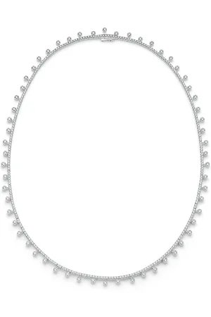 De Beers 18kt Weißgoldhalskette mit Diamanten