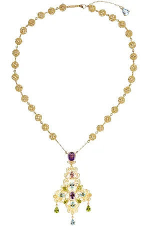 Dolce & Gabbana 18kt Gelbgoldhalskette mit Perlen