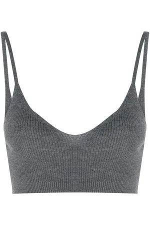 Cashmere In Love Geripptes Cropped-Stricktop