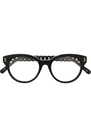 Stella McCartney Runde Brille mit Bügeln in Kettenoptik