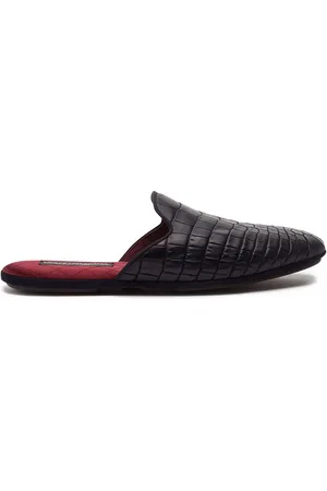 Dolce & Gabbana Slipper mit Kroko-Optik