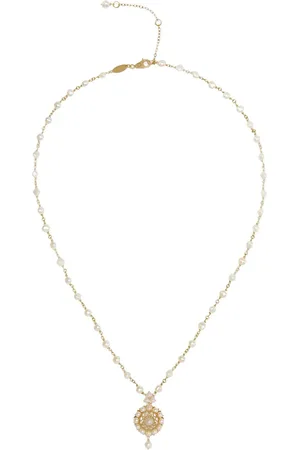 Dolce & Gabbana 18kt Gelbgoldhalskette mit Perlenanhänger