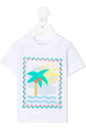 Stella McCartney T-Shirt mit Palmen-Print