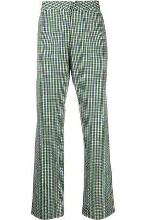 WALTER VAN BEIRENDONCK Gerade Royal Hose mit Vichy-Karo