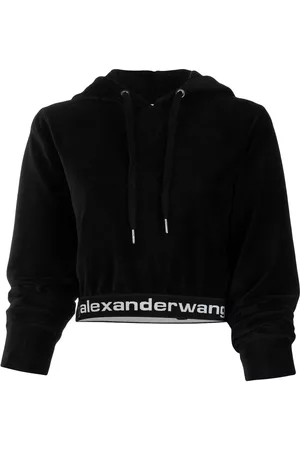 Alexander Wang Damen Sweatshirts - Cropped-Hoodie mit Logo