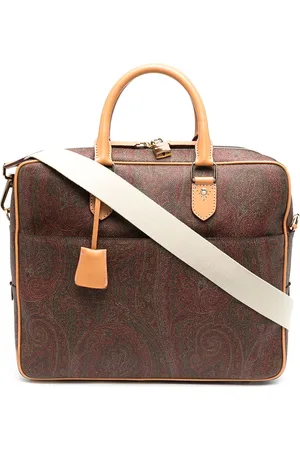 Etro Canvas-Aktentasche mit Paisleymuster