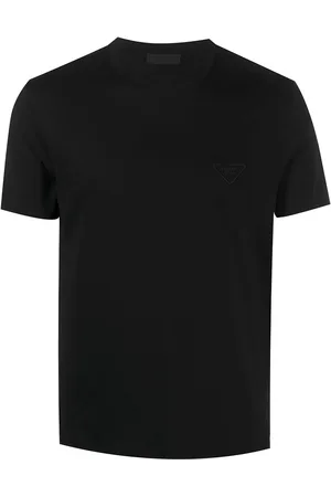 Prada T-Shirt mit Logo-Stickerei