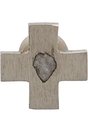 PARTS OF FOUR Kreuz-Ohrstecker mit Diamant