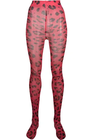 Philipp Plein Strumpfhose mit Leoparden-Print