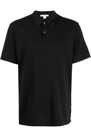 James Perse Jersey-Poloshirt mit Wildlederoptik