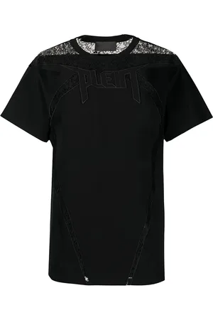Philipp Plein T-Shirt mit Spitzeneinsätzen