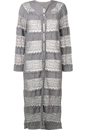 Dior 2010 langer Cardigan mit Spitzeneinsätzen