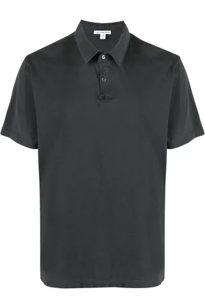 James Perse Jersey-Poloshirt mit Wildlederoptik