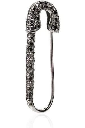 Anita 18kt Schwarzgoldohrring mit Diamanten