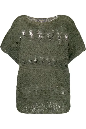 Issey Miyake Oberteil mit Lochstrickmuster