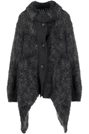 Issey Miyake 1980s asymmetric knit coat