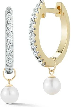 Mateo 14kt Gelbgoldcreolen mit Diamant