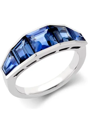 Pragnell 18kt Weißgoldring mit Saphiren