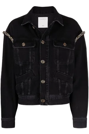 Sandro Jeansjacke mit Kristallverzierung