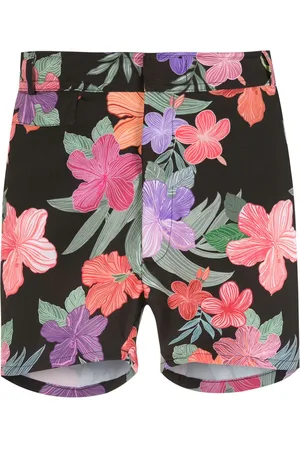 AMIR SLAMA Badeshorts mit Hibiskus-Print