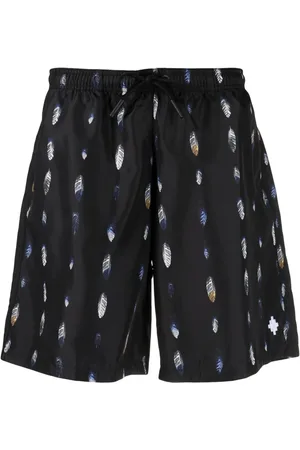 MARCELO BURLON Badeshorts mit Feder-Print