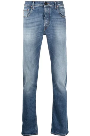 Hand Picked Halbhohe Straight-Leg-Jeans