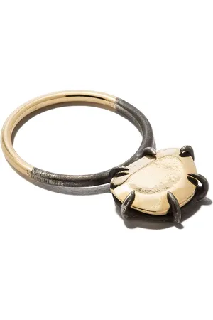 DALILA BARKACHE 18kt Gelbgoldring mit oxidiertem Effekt