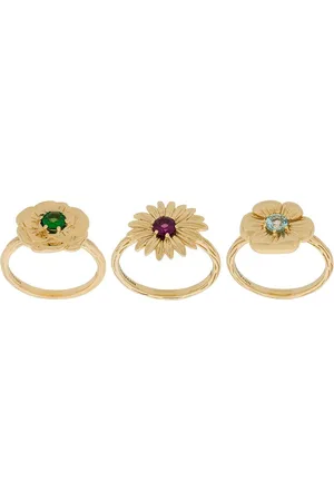 Aurélie Bidermann Set aus drei 18kt Gelbgoldringen