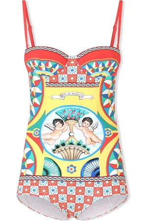 Dolce & Gabbana Badeanzug mit Carretto-Print