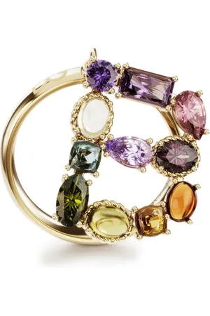 Dolce & Gabbana 18kt Rainbow Alphabet D Gelbgoldring