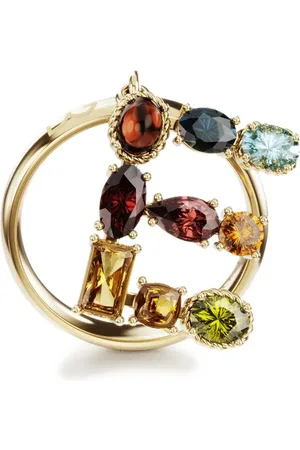 Dolce & Gabbana 18kt Rainbow Alphabet E Gelbgoldring