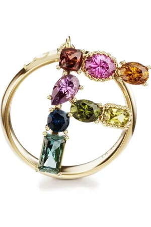 Dolce & Gabbana 18kt Rainbow Alphabet F Gelbgoldring