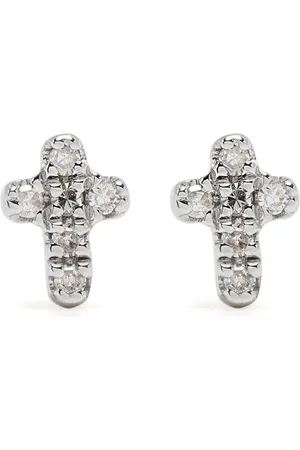 DJULA 18kt Cross Gelbgoldohrringe mit Diamanten