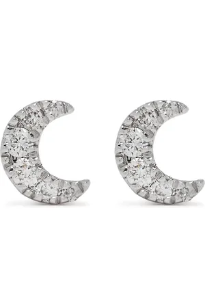 DJULA 18kt Moon Weißgoldohrringe mit Diamanten