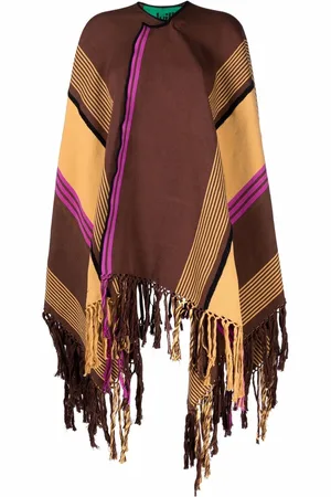 Colville Gestreiftes Cape mit Fransen