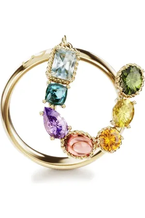 Dolce & Gabbana 18kt Rainbow Alphabet U Gelbgoldring