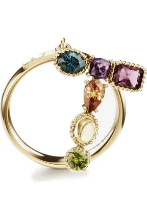 Dolce & Gabbana 18kt Rainbow Alphabet T Gelbgoldring