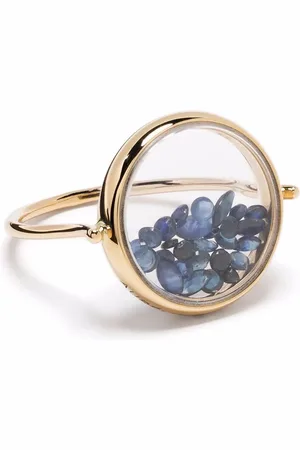 Aurélie Bidermann 18kt Chivor Gelbgoldring mit Saphiren