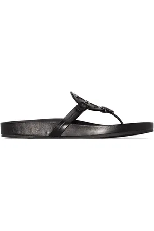 Tory Burch Flache Miller Sandalen mit Monogramm