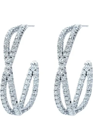 Kwiat 18kt Weißgoldcreolen mit Diamanten