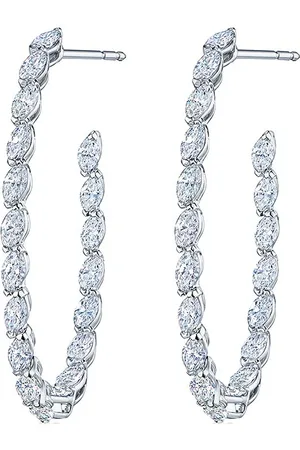 Kwiat 18kt Weißgoldcreolen mit Diamanten
