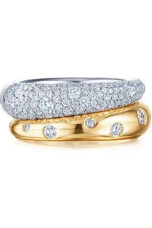 Kwiat 18kt Cobblestone Weiß- und Gelbgoldring mit Diamanten